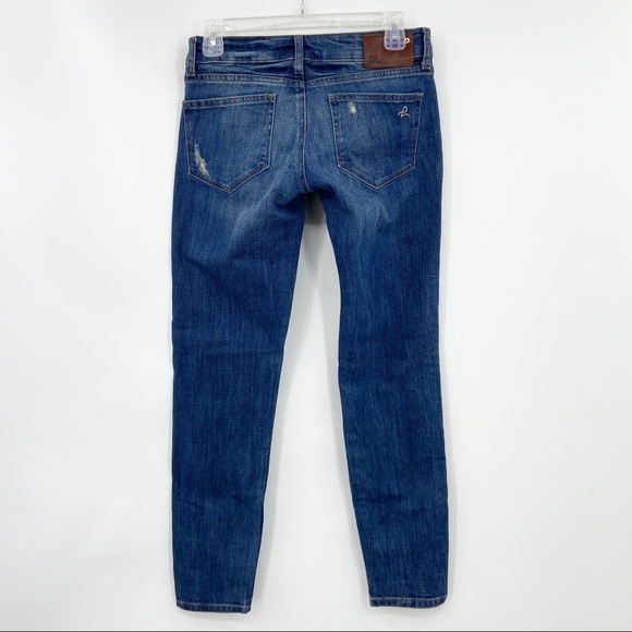 DL1961 Azalea Relaxed Skinny Distressed Striped Slim Denim Jeans - Picture 4 of 7